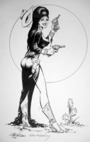 Elvira and Supergirl by Jim Mooney